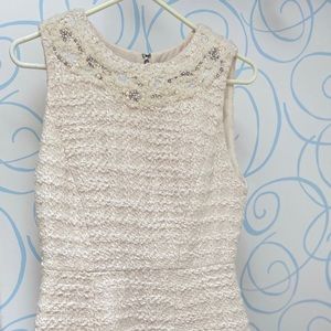 Alice and Olivia White, Embellished A-Line Dress